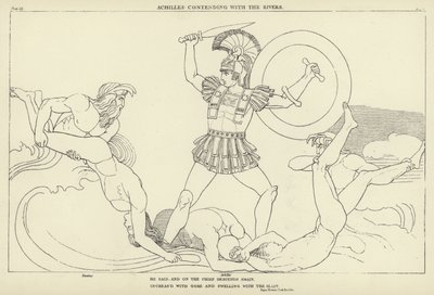 Aquiles luchando con los Ríos de John Flaxman
